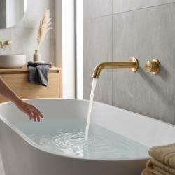 Aquanello Eterna PVD-guld indbygget badekarudløb og håndvaskudløb 18 cm ET1518-60